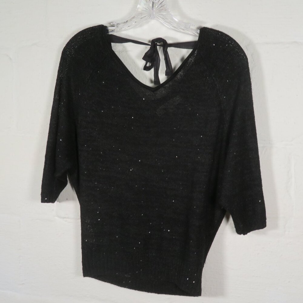LOFT Black Sparkle Dolman Sleeve Sweater SP